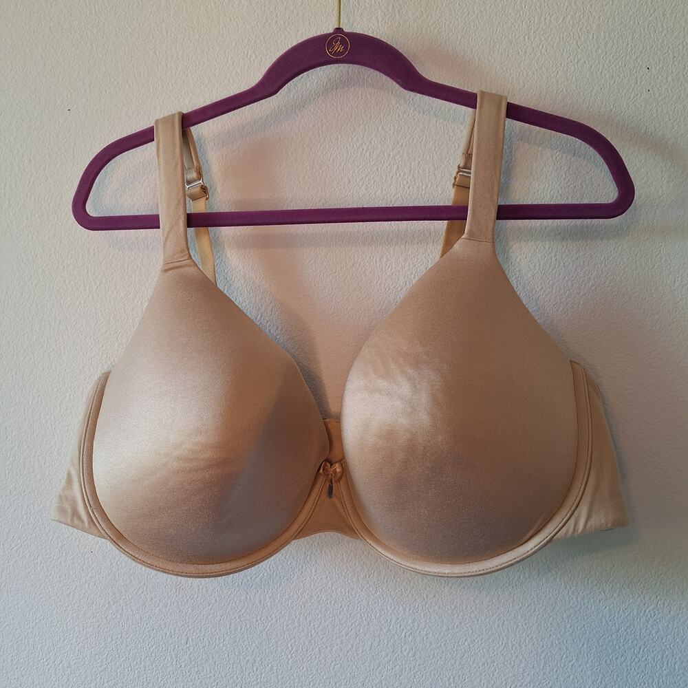 Cacique 46DD Lightly Lined T-shirt light nude tan  underwire bra